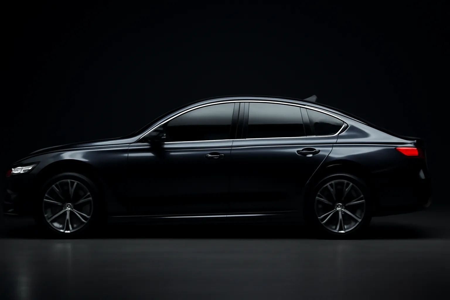 Berlina executive in condizioni da showroom dopo il detailing per flotte